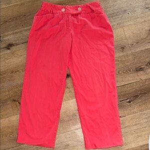 George Vivid Coral Stretch Pants